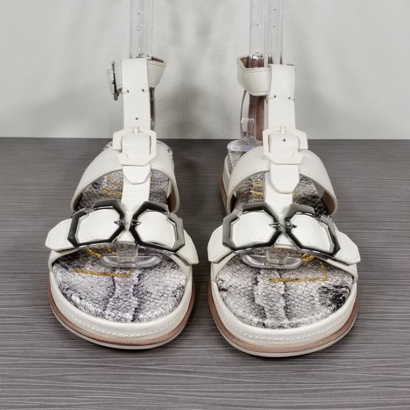 Louise et Cie Aventi Gladiator Sandal, Off White Leather, Womens Size 6 M / 36.5 - Picture 2 of 14